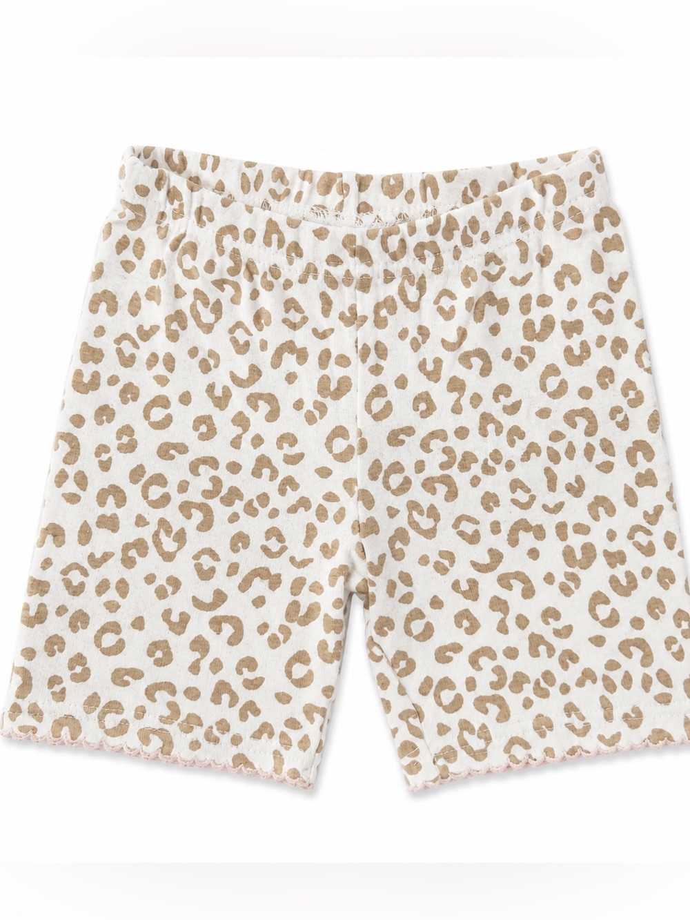 chick pea Beige Leopard Print Bike Shorts